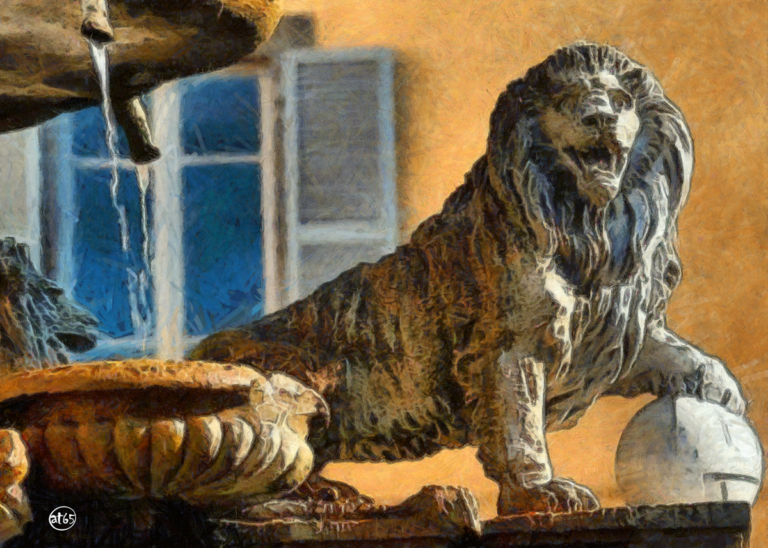 Lion, Fountain of “Dell’Erba” Square, Viterbo